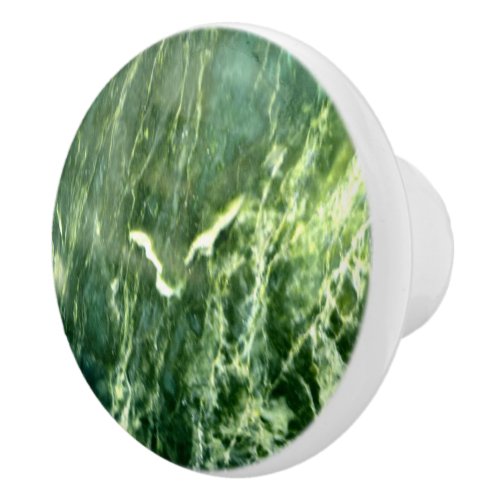 Green Verde Alpi Marble Ceramic Knob