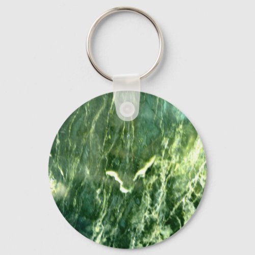 Green Verde Alpi Marble Keychain