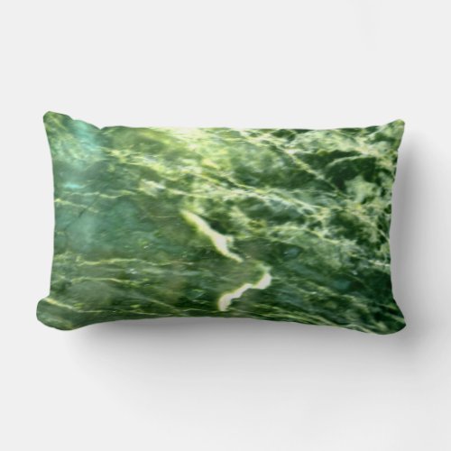 Green Verde Alpi Marble Lumbar Pillow