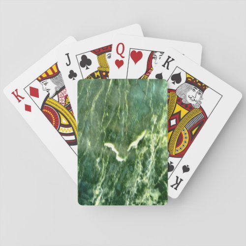 Green Verde Alpi Marble Poker Cards