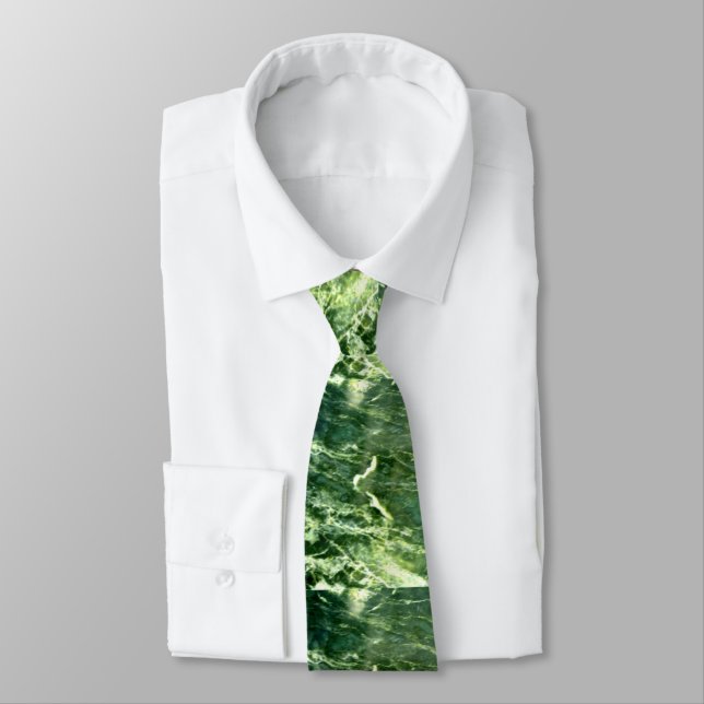 Green Verde Alpi Marble Tie (Tied)