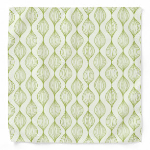 Green vertical ogee pattern background bandana