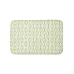 Green vertical ogee pattern background bath mat