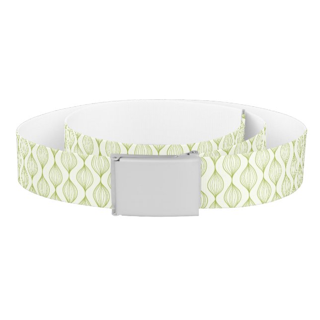 Green vertical ogee pattern background belt (Coil)
