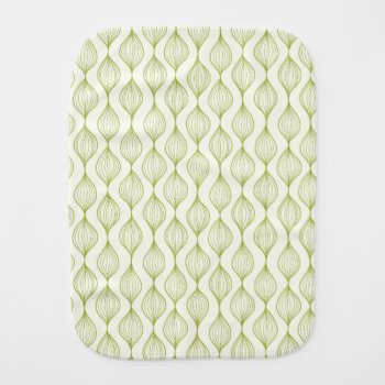 Green Vertical Ogee Pattern Background Burp Cloth by trendzilla at Zazzle