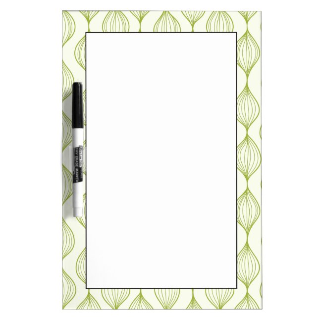 Green vertical ogee pattern background Dry-Erase board (Front)