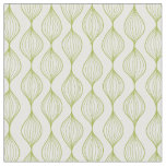 Green vertical ogee pattern background fabric