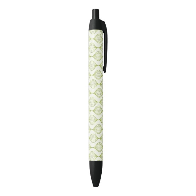 Green vertical ogee pattern background pen (Bottom (Vertical))
