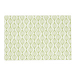 Green vertical ogee pattern background placemat
