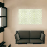Green vertical ogee pattern background rug
