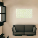 Green vertical ogee pattern background rug