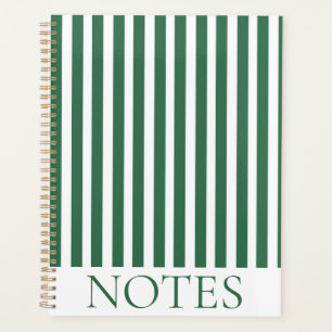 Green Vertical Stripe Modern Minimalist  Planner