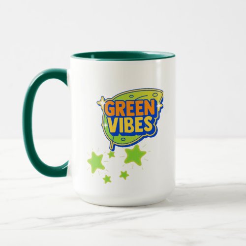 Green Vibes World Environment Day Save THE Earth Mug