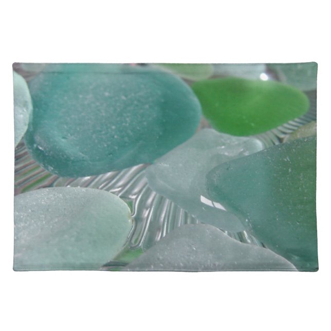 Green Vibrations Green Sea Glass Placemat (Front)