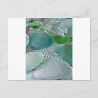 Green Vibrations Green Sea Glass Postcard