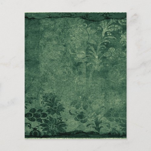 Green Victorian Gothic Damask Scrapbook Paper