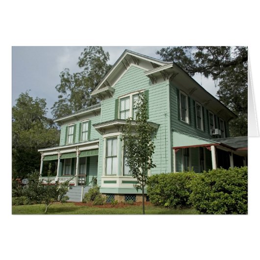 Green Victorian House Card (Front Horizontal)