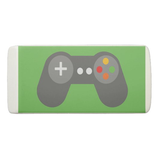 Green Video Game Controller Eraser (Front)