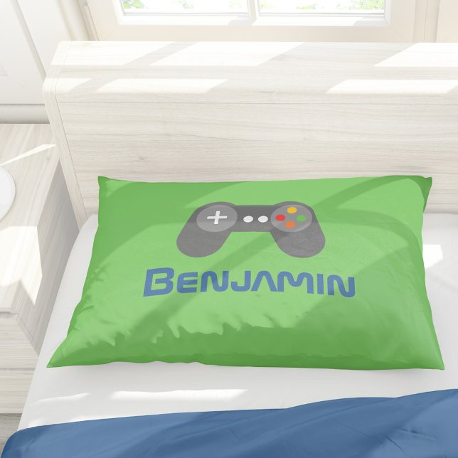 Green Video Game Controller Pillow Case (Creator Uploaded)