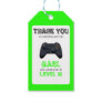 Green Video Game Truck Birthday Gift Tags
