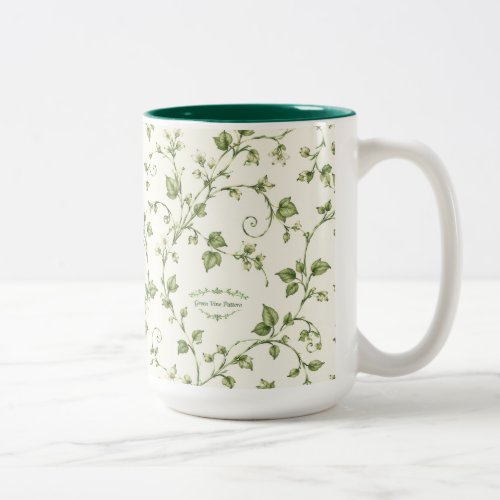 Green Vine Accent Mug
