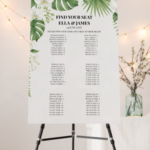 Green Vine Wedding Seating Chart Sign