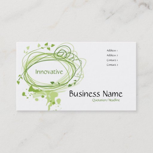 Customizable Green Vines Business Card