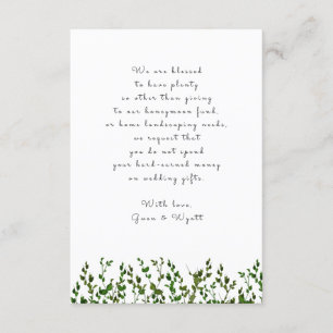 Green Vines Custom Message Wishing Well Card