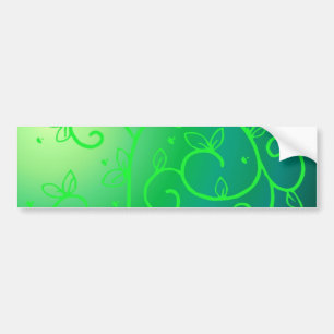Green Vines Irish Luck Ireland Plant Flowers Art Bumper Sticker