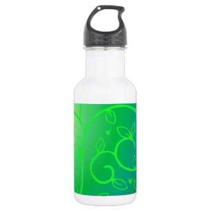 Green Vines Irish Luck Ireland Plant Flowers Art Water Bottle