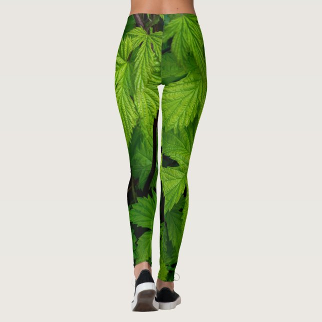 Green vines nature beauty leggings (Back)