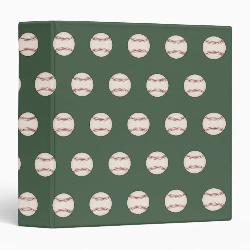 Green Vintage Baseball Card Organizer Binder Gift