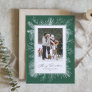 Green Vintage Botanical Frame Merry Christmas Holiday Card