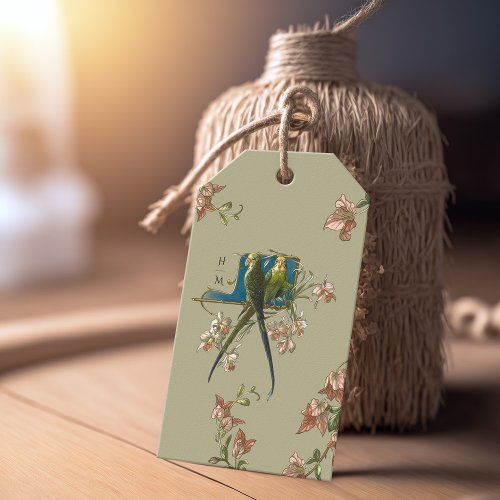 Green Vintage Botanical Thank You Gift Tag