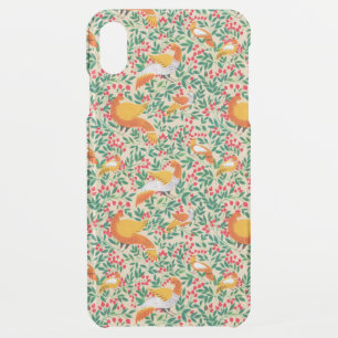 Green Vintage Garden Peacock Birds iPhone XS Max Case