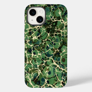 Green Vintage Marbled Paper Case-Mate iPhone 14 Case