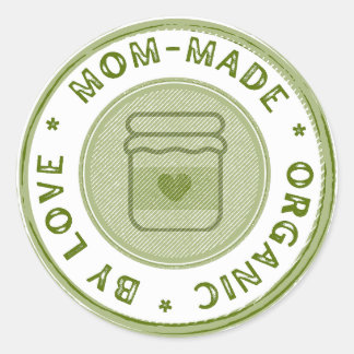 Green vintage Mom-made with love Sticker