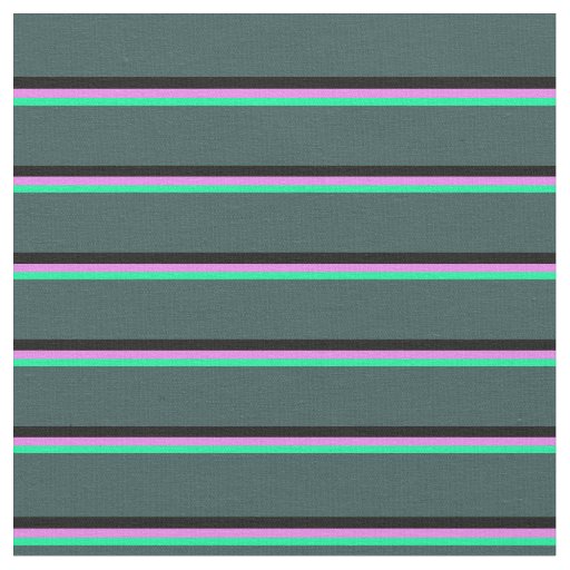 Green, Violet, Black & Dark Slate Gray Lines Fabric