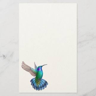 Green Violet Eared Hummingbird Stationery