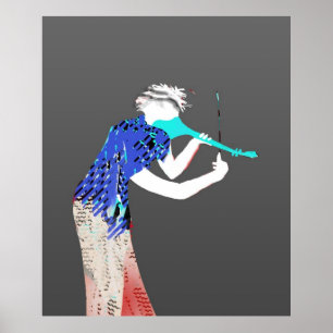 Green Violin Poster