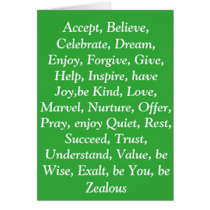 Green virtues card