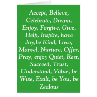 Green virtues card