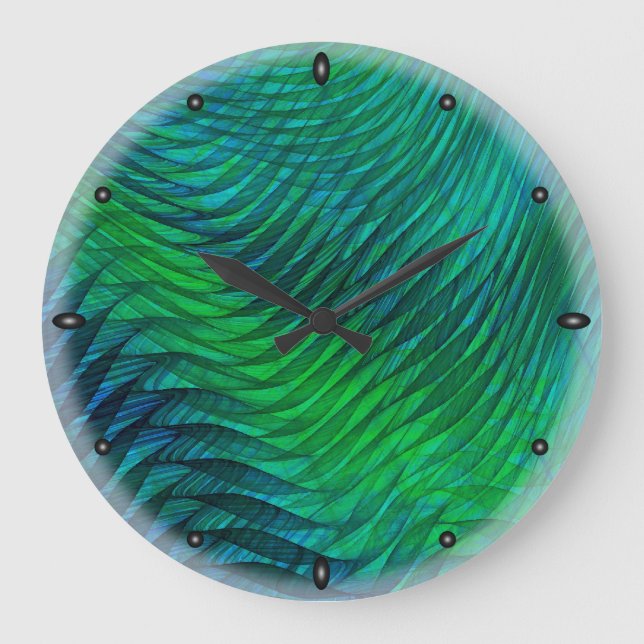 Green Voile Large Clock (Front)