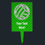 Green Volleyball Cake Topper<br><div class="desc">You will love this sleek green volleyball team sport ball girl sports design. Great for gifts! Available on tee shirts, smart phone cases, mousepads, keychains, posters, cards, electronic covers, computer laptop / notebook sleeves, caps, mugs, and more! Visit our site for a custom gift case for Samsung Galaxy S3, iphone...</div>