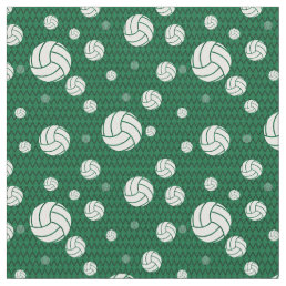 Green Volleyball Chevron Patterned Fabric