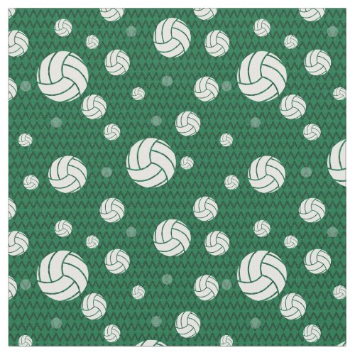Green Volleyball Chevron Patterned Fabric