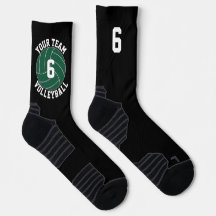 Green Volleyball Custom Team Name & Player Number