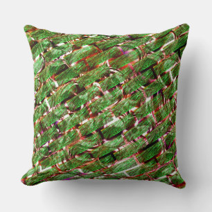 Green wall effect or bubbles salmon color? throw pillow