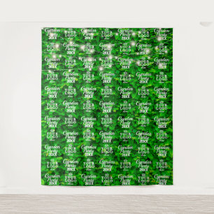Green Wall Twinkling Lights Party Backdrop