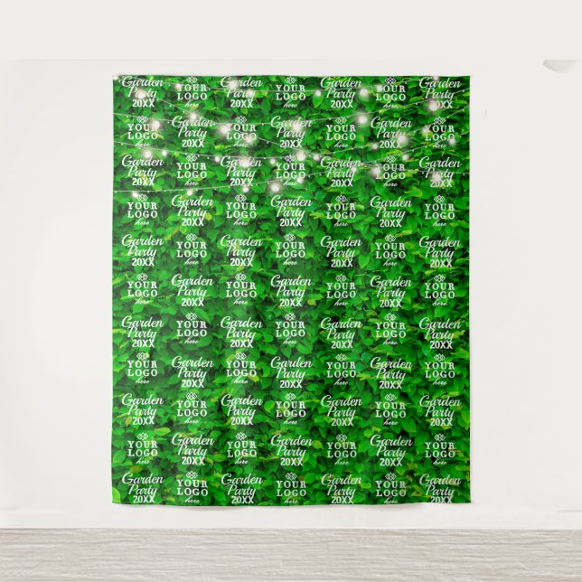 Green Wall Twinkling Lights Party Backdrop (Front)